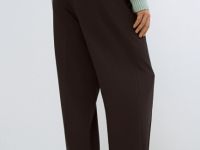 Широкие брюки с ремнём, Коричневый