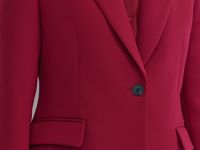 Однобортный приталенный жакет, Красный