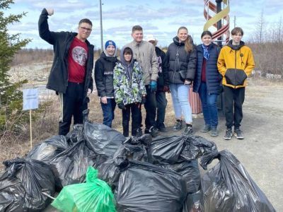 600 кг мусора за 2 часа: субботник в Удачном