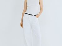 Майка в рубчик, Белый