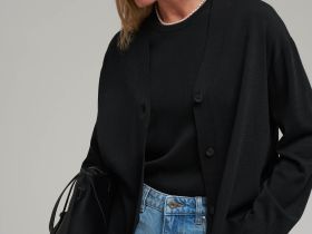 Кардиган свободного кроя с хлопком