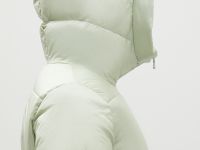 Стеганое пуховое пальто с капюшоном