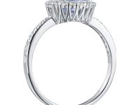 Кольцо из белого золота с бриллиантами и танзанитом э0942кц12200412