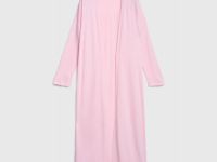 Удлинённый кардиган с кашемиром, Розовый