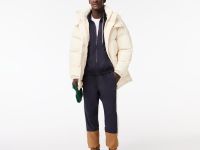 Мужской водонепронецаемый пуховик Lacoste с капюшоном