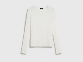 Лонгслив с содержанием модала и шёлка, Бежевый