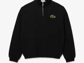 Толстовка Lacoste унисекс с молнией и высоким воротом