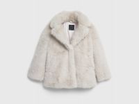 Шуба из искусственного меха для девочек, Бежевый