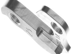 Держатель заднего переключателя "петух" Meta №25 фрезерованный (серебристый)