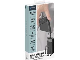 Внешний аккумулятор Deppa NRG Turbo V4C 20000mAh 22.5W/LED дисплей (33689) (черный)