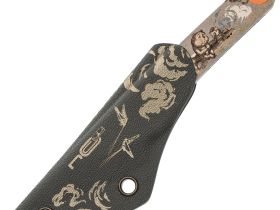 Скелетный нож N.C.Custom Киридаши Koi Ёжик в тумане, сталь AUS-8
