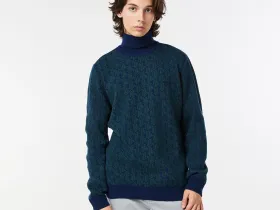 Мужской свитер Lacoste Contrast Collar Monogram