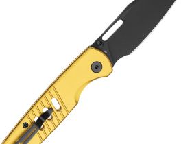 Складной нож Bestech Knives Man Vector, сталь D2, рукоять алюминий, желтый