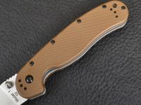 Нож складной Ontario RAT-1, сталь D2, Satin, рукоять термопластик GRN, brown