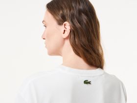 Женская хлопковая футболка Lacoste