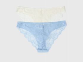 Классические брифы с кружевом сзади, 2 шт., Белый