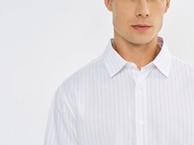 Рубашка в полоску O'STIN x Яндекс Книги, Белый