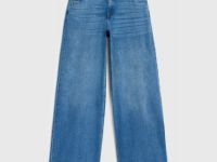 Широкие джинсы с высокой посадкой, Голубой