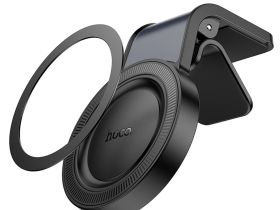 Автомобильный держатель Hoco (H59) Full Ring MagSafe для смартфона в воздуховод (серый)