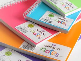 Блокнот для графики на спирали Canson "Notes" 18,5х18,5 см 50 л 120 г, обложка пластик. фиолетовая