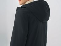 Утеплённая длинная куртка с капюшоном, Синий