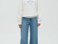 Джинсы wide leg fit женские