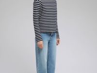 Лонгслив из хлопка в полоску