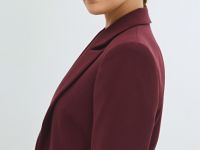 Однобортный приталенный жакет, Фиолетовый