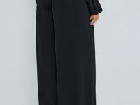 Широкие брюки с эластичным поясом, Черный