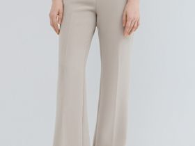 Расклёшенные брюки с ремнём, Бежевый