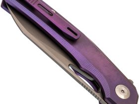 Складной нож Dr.Tech D4281P, сталь M390, рукоять TC4, фиолетовый