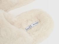 Тапочки с искусственным мехом, Бежевый