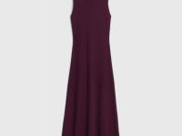 Вязаное платье с расклёшенной юбкой, Фиолетовый