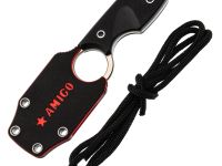 Шейный нож Kizlyar Supreme Amigo X, сталь AUS-8, рукоять G10