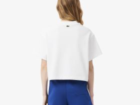 Женская хлопковая футболка Lacoste