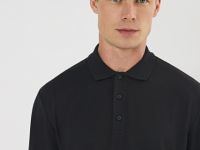 Поло с длинным рукавом, Черный