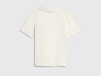 Поло в рубчик для девочек, Белый