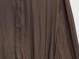 Блузка из сатина с поясом, Коричневый