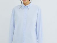 Рубашка из хлопка, Голубой
