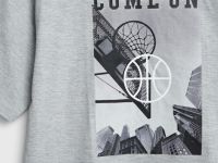 Футболка с принтом для мальчиков, Серый