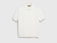 Базовый джемпер поло с коротким рукавом, Белый