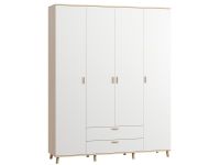 Распашной шкаф Пронто 4-190x240 Береза/Белый