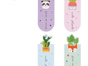 Закладки магнитные для книг MESHU "Succulent" 4 шт, 70*165 мм
