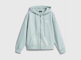 Толстовка на молнии с вышивкой, Зеленый