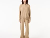 Женский шерстяной свитер-толстовка Lacoste на молнии с капюшоном