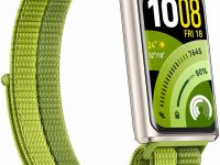 Умные часы HUAWEI Band 11 Pro серебристые, с зелёным ремешком