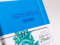 Скетчбук для графики и маркеров Малевичъ "White Swan Bristol" голубой А5 50 л 180 г