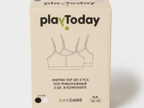 Топ трикотажный для девочек, 2 шт в комплекте