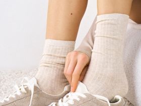 Носки в рубчик, 3 пары, Бежевый