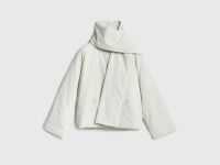 Утеплённая куртка с шарфом, Бежевый